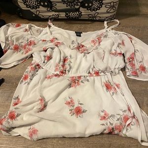 Off the Shoulder Floral Torrid Blouse